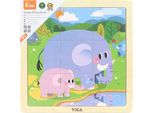 Viga Handy Puzzle In Legno Con Elefante 9 Pezzi