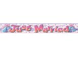 Amscan - Bandiera "Just Married"", Foil SG26127 (Taglia Unica) (Colorato)"