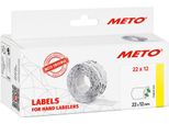 Meto 9506154 Meto Preisetiketten Weiß AblöSbar 22,0 X 12,0 Mm, 6 Rollen