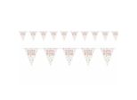 Unique Party - Pennant - Bandiera, Plastica, Buon Compleanno SG28132 (Taglia Unica) (Oro Rosa)