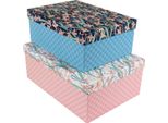 Set Di Scatole Di Cartone Goldbuch Xl Garden Chic Set Di 2 Goffrature Dorate 22X30 Cm 25X35 Cm