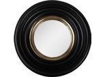 Specchio Clayre & Eef Ø 25 Cm In Poliresina Nera