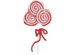 Lecca-Lecca Con Decorazione Natalizia Clayre & Eef 30 Cm Plastica Rossa