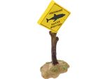 Shark Warning Board Aquarium Decoration, Shark Warning Signs Fish Tank Resin Decoration, Resin Fish Tank Decorations, Shark Warning Board Aquarium Ornaments, Aquarium Resin Decoration, Fish Tank Decorations