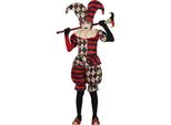 Clown Arlecchino Costume Halloween Giullare Costume Bambini Divertente, Taglia: 110/116 Colore: Nero