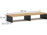 Vicco Supporto Per Monitor Tomy, 80 X 12 Cm, Antracite/Quercia Dorata