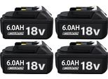 Batteria Agli Ioni Di Litio Da 18V, Capacità 6,0Ah, Display A Led, 4 Pezzi 6,0AH
