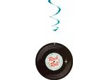 Boland - Swirl - Decorazione Per Feste "Rock N Roll"" 2-Pack - Foil SG36216 (Taglia Unica) (Blu/Rosa/Nero)"