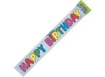 Unique Party - Bandiera, Foil, Buon Compleanno SG38391 (Taglia Unica) (Colorato)