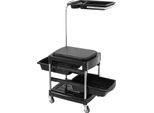 Carrello Da Salotto, Design Portatile, Ampio Spazio Di Archiviazione, Nero