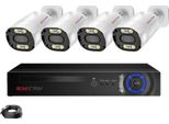 Sistema Di Telecamere Di Sicurezza, Risoluzione 8MP, Audio Bidirezionale, 8CH 4Pcs 4K, 4T