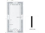 Specchio Da Parete, Forma Rettangolare, Intarsio Di Diamanti Schiacciati, 120X60Cm (48X24Inch)
