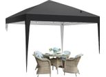 Padiglione Pop-Up, Protezione Uv, Design Impermeabile, Nero, 3X3M