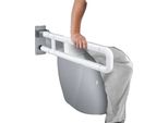 Bracciolo Per Toilette, Design Pieghevole, Elevata Capacità Di Carico, Caratteristiche Di Sicurezza Migliorate