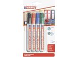 Pennarello Indelebile Edding 3000 Assortito (Confezione Blister Da 4)