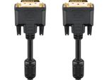 Goobay 93109 Cavo DVI-D Full Hd Dual Link, Placcato Oro, 10 M, Nero - Connettore DVI-D Dual Link (24+1 Pin) > Connettore DVI-D Dual Link (24+1 Pin)