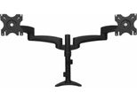 Startech.Com Armdual Supporto Da Tavolo Per Tv A Schermo Piatto 61 Cm (24") Nero Scrivania"