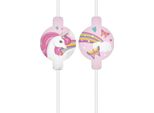 Procos Unicorno Arcobaleno 4 Cannucce