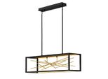 Elstead Styx, Lampada A Sospensione Led Da 33 Cm, Nera E Placcata Oro