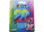 Candela Party Numero 20 Arcobaleno