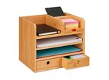 Organizzatore Da Tavolo Relaxdays Con 2 Cassetti