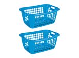 Sunware Basic Cesto Per La Biancheria Blu 65 Cm - Set Composto Da 2 Pezzi