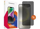 Samsung Galaxy S25, Samsung Galaxy S24 Screenprotector: Accezz Gehard Glas Privacy Screenprotector - Trasparente