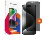 Iphone 15 Pro Max Screenprotector: Accezz Gehard Glas Privacy Screenprotector - Trasparente