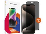 Iphone 15 Pro Screenprotector: Accezz Gehard Glas Privacy Screenprotector - Trasparente