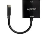 Aisens Convertitore Da USB-C A Hdmi 4K@30Hz, USB-C/M-HDMI/H, Nero, 15 Cm