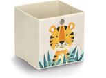 Zeller 14477 Zeller Tiger Aufbewahrungsbox Beige 28,0 X 28,0 X 28,0 Cm