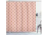 Abakuhaus Tenda Da Doccia Rosa, Stile Art DéCo, Motivo Geometrico Vintage Con Motivo Ripetitivo A Scale Di Piume, 175 X 200 Cm, Zenzero E Cipria
