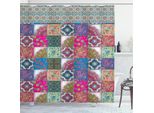 Abakuhaus Tenda Da Doccia Boho, Motivo Patchwork Orientale Con Motivi Vivaci A Quadrati, 175 X 200 Cm, Multicolore