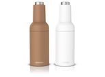 Arendo - Macinae Pepe Elettrico, Set Di 2, Funzionamento Con Una Sola Mano, Macina Automaticamente Quando Viene Inclinato, A Batteria, Macina Spezie In Ceramica, Gradi Di Macinazione Regolabili In Continuo, Bianco, Beige