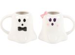 Something Different - Set Di Tazze "Mr E Mrs Boo"", Fantasma SD6208 (Taglia Unica) (Bianco/Nero/Rosa)"