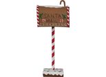 Clayre & Eef Decorazione Natalizia Cassetta Delle Lettere 14X8X37 Cm Metallo Marrone