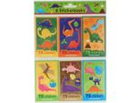 Wins Holland Dispense Adesive Dinosauri, 6 Pezzi.