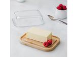 Burriera Lacor - Base In Bambù, Coperchio In Vetro Per La Conservazione Del Burro