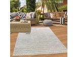 Tappeto Moderno Per Esterni Resistente Alle Intemperie Per Terrazze E Balconi In Stile Boho Di Alta Qualità E Di Facile Manutenzione Beige Dimensioni - 240 X 340 Cm
