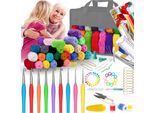 Set Per Uncinetto, Filato, Xxl, Ganci Per Uncinetto, Accessori, 113 Pezzi, Fai Da Te