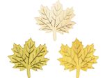 Foglie D'acero Decorative Lettiera Autunno Legno 4Cm 72 Pezzi