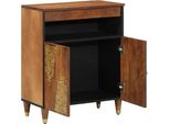 Vidaxl Credenza Con Ripiano Marrone 60 X 33,5 X 75 Cm In Legno Massiccio Di Mango