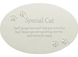 Targa In Resina Thoughts Of You - Gatto WD144 (Taglia Unica) (Crema)