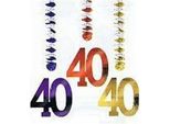 Amscan - Ritaglio - Decorazione Da Appendere, Foglio, 40 3-Pack SG38800 (Taglia Unica) (Colorato)