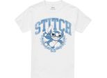 Lilo & Stitch - Maglietta "College"" Per Uomo/Donna Unisex TV19876 (S) (Bianco)"