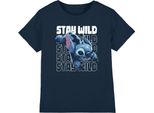 Lilo & Stitch - Maglietta "Stay Wild"" Per Bambini TV19873 (128) (Blu)"
