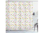 Abakuhaus Tenda Da Doccia Estiva, Tema Viaggio Con Tenda Da Campeggio, Montagne, Onde Dell'oceano, Cocktail Al Cocco, Aeroplani, Doodle, 175 X 220 Cm, Multicolore