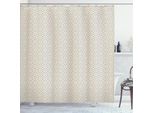 Abakuhaus Tenda Da Doccia Astratta, Contorni A Rombi E Parentesi Disposizione Moderna E Simmetrica, 175 X 200 Cm, Colori Guscio D'uovo Sigillo Marrone