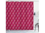 Abakuhaus Tenda Da Doccia Romantica, Motivo Di San Valentino Con Cuori Abbozzati, 175 X 180 Cm, Rosa Shocking Bordeaux