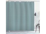 Abakuhaus Tenda Da Doccia Blu Polveroso, Dettagli Damascati Ispirati All'oriente Fiorente, 175 X 180 Cm, Blu Grigio Grigio Verde Acqua